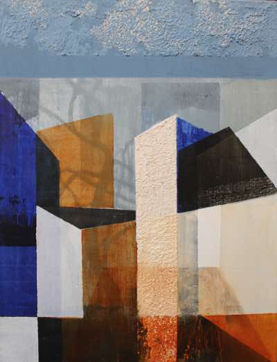 Angela Fewer - Balance - acrylic & plaster on board - 62 x 42 - €950