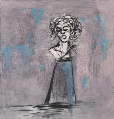 Ayelet Lalor - Statue - drypoint & carborundum Artists Proof - 29 x 24 cm - €240