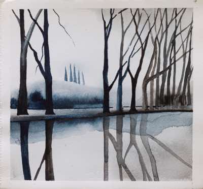 Birgitta Säflund - Treeline - watercolour - €280 