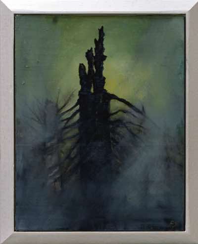 Birgitta Säflund - Suffering Tree - oil on board - NFS 