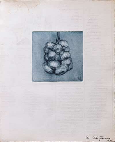 Birgitta Säflund - Garlic String - etching proof - €250 