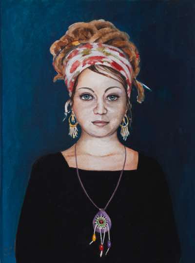 Birgitta Säflund - Siobhán - mixed media on card - NFS 