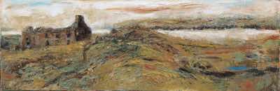 Christine Thery - Blue Pool - oil on canvas - 40 x 120 cm - €2,800