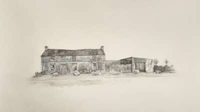 Johanna O'Connor - Blue in Bweeng - clutch pencil & watercolour 55 x 80 cm - €1600