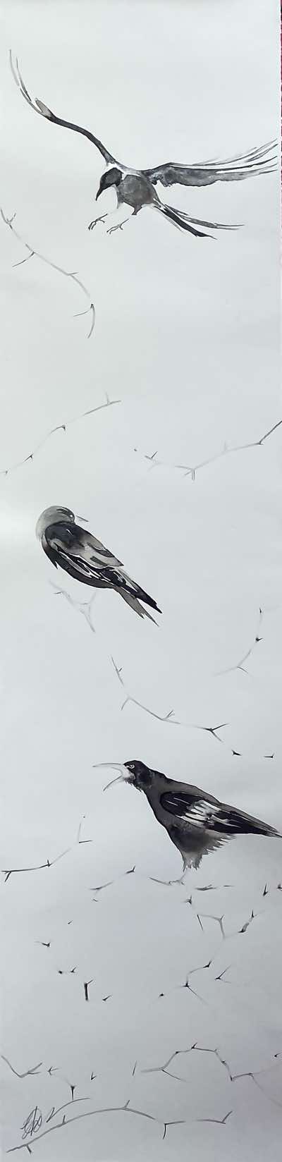 Eilbhe Donovan - Small Murder - ink & pencil on paper - 90 x 30 cm - €2100