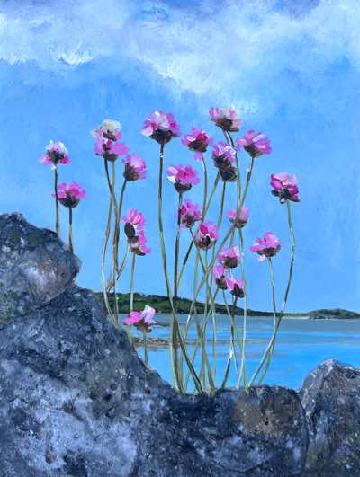 Janet Murran - Wildflower Study - acrylic on board - 18 x 24cm - €350