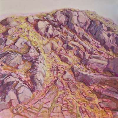 Julia Mitchell - Mountain Haven - oil on canvas - 80 x 80 cm - €1000