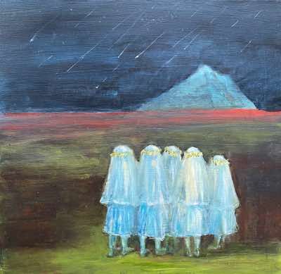 Mary Galvin - Falling for the Fallen - acrylic on linen - 30 x 30 cm - €650