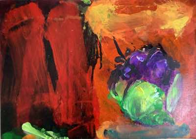 Cóilín Murray - Flower Gaza 2 - acrylic on canvas -36 x 25 cm - €750 - PROCEEDS TO UNICEF