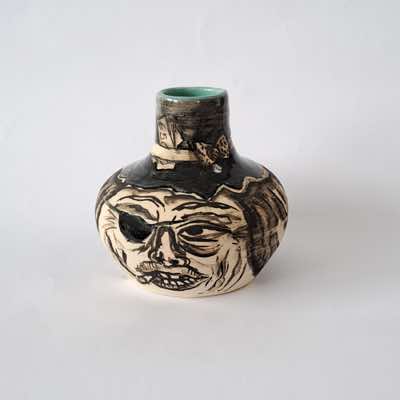 Eve & Brian Lalor - Pirate - handpainted stoneware - €220