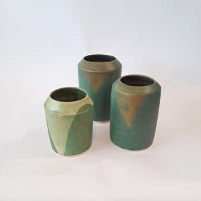 Eve Lalor - Pouring 1,2,3, - handpainted stoneware - €60 each