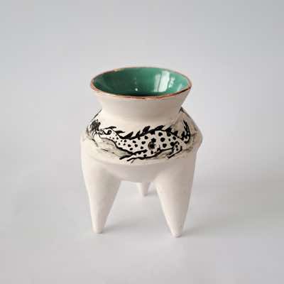 Eve & Brian Lalor - Skeaghnore Dragon - handpainted stoneware - €160