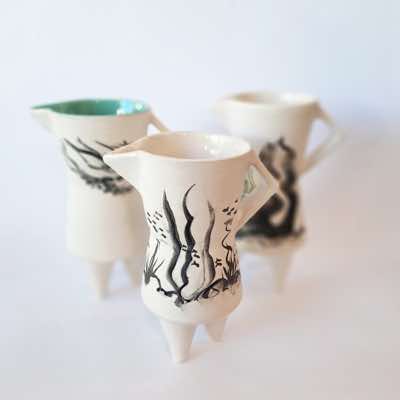 Eve & Brian Lalor - Three Jugs - handpainted stoneware - €180 each