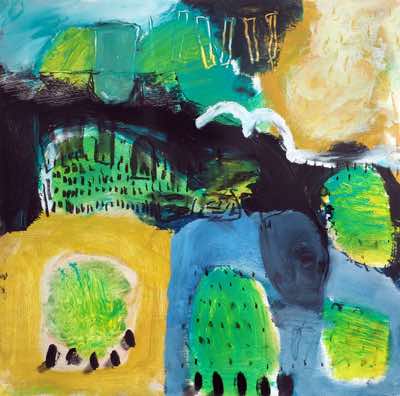 Catherine Weld - After the First Green - mixed media on paper - 53 x 53 cm - €400