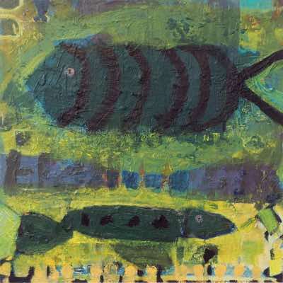 Catherine Weld - Passers By - acrylic on board - 30 x 30 cm - €490