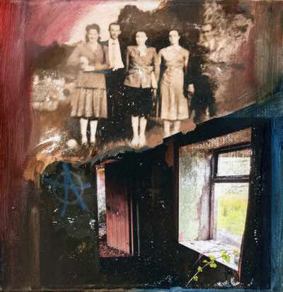 Dick Richards - Ancestral 15 - mixed media on canvas - 20 x 20 cm - €105