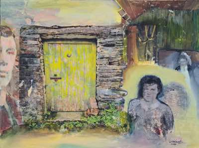 Dick Richards - Ancestral 4 - mixed media on panel - 30 x 40 cm - €315