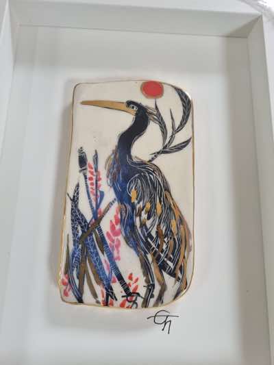 Etain Hickey - Solitary Heron - 21 x 27 cm - €260