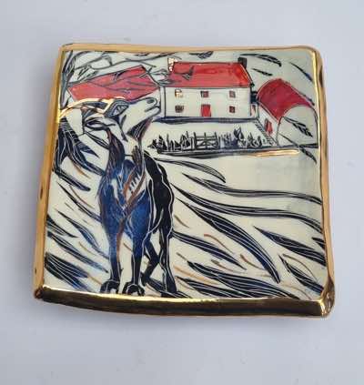 Etain Hickey - Tony's Goat - 18 x 18 cm - €200