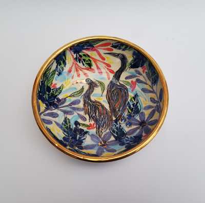 Etain Hickey - Two Herons - ceramic - 21 x 7 cm - €200