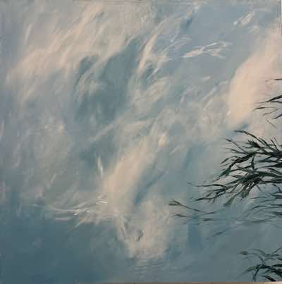 Helen O'Keeffe - What lies beneath The Gearagh - oil on board - 30 x 30 cm - €400