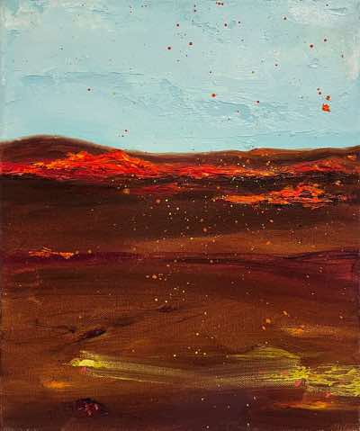 Helen O'Keeffe - Burning Furze - oil on canvas - €320