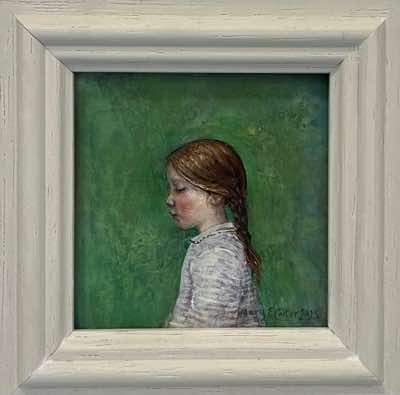 Mary E Carter - Green - oil on board - 54 x 54 mm - €325 - SOLD