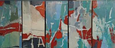 Tom Weld - Remnants - oil on wood - 40 x 96 cm - €700