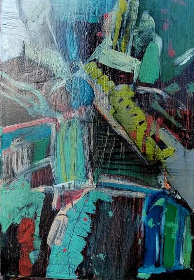 Tom Weld - Their Home - oil on wood - 32 x 21 cm - €260