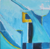 GILL GOOD - Dock - oil on canvas -  26 x 26 cm - €295