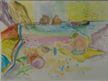 NIGEL JAMES - Sand, Sea and Sun - watercolour - €240