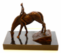 JAMES MAC CARTHY ~ Horse Drinking - bronze series 6/9on granite - 35 x 41 x 20 cm - €3500