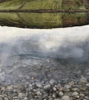 JANET MURRAN - Mirrored clear in loves deep river - charcoal & acrylic on panel - 27 x 24 cm - €495