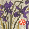 JEAN BARDON - Winter Irises - etching with gold leaf - 43 x 39 cm - €360