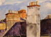JUDY HAMILTON ~ Rooftops - watercolour - 20 x 28 cm - €375