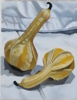 KYM LEAHY - Autumn Gourd I - acrylic on board - 24 x 18 cm - €280