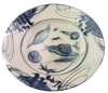 LEDA MAY - Plate III - ceramic painted cobalt & black stain - 30 cm diameter - €245 - SOLD