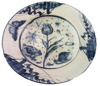 LEDA MAY - Plate II - ceramic painted cobalt & black stain - 30 cm diameter - €245