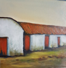LESLEY COX - O'Donavan's Yard - oil on canvas - 20 x 20 cm - €300 - SOLD