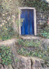MARY E CARTER - The Blue Door at Corrydorrigan - oil on board - 18 x 15 cm - €375