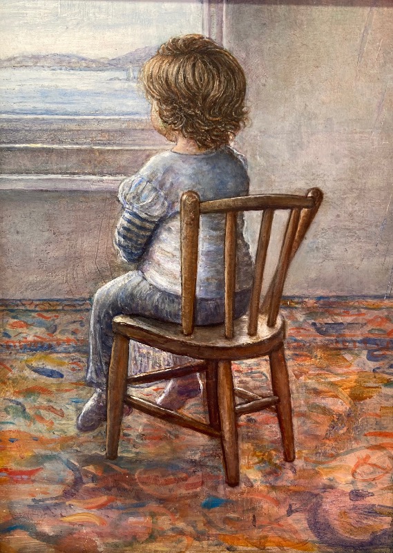 MARY E CARTER - The Little Wooden Chair - oil on board - 20 x 17 cm - €475 - SOLD