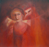 NONA PETTERSEN ~ Whisper Quietly - oil on gesso panel - 60 x 60 cm