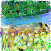 PETER WOLSTENHOLME ~ Tim's Meadow - iPad painting/limited edition print - 60 x 60 cm - €350