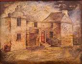 THURLOE CONOLLY 1918-2016 - Old House at Bray (1948) - oil and mixed media on board - 60 x 70 cm - N.F.S.